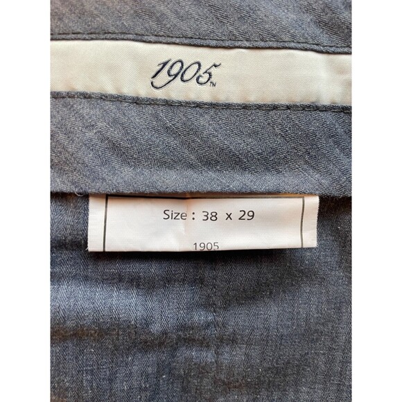 Jos. A. Bank 1905 Dress Pants Men's 38RX29 Gray Wool Blend Flat Front - Picture 3 of 10